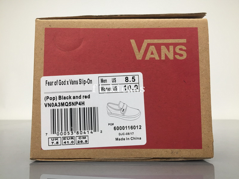 Fear of God x Vans Slip-On VN0A3MQ5NP4H Red